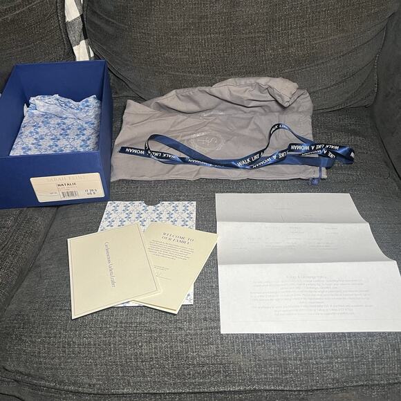 Sarah Flint Black Leather Flats Natalie Black Vachetta SF 117VBK Sz IT 39.5 US 9 - Picture 9 of 11